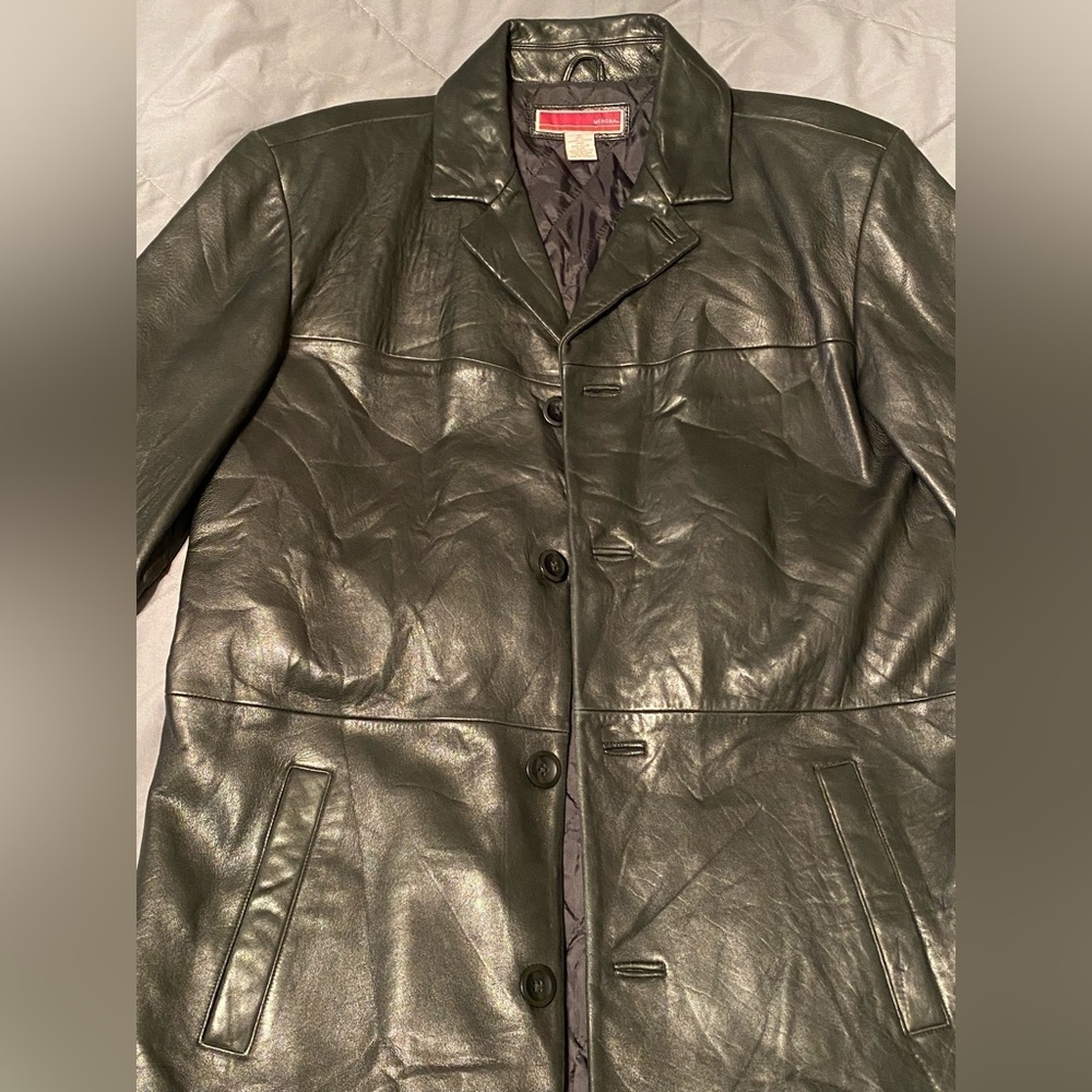 Merona Leather Jacket - Picture 1 of 13